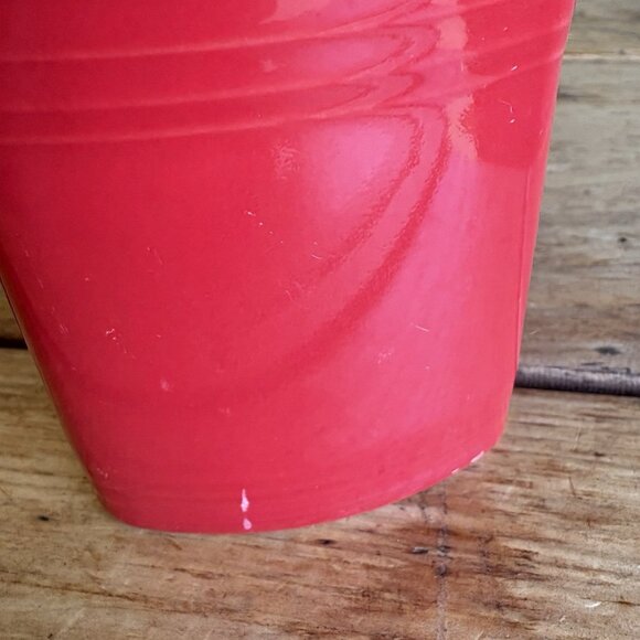 2 Homer Laughlin Fiesta Scarlet D Handle Square Bottom Mugs Fiestaware 12oz READ - Picture 10 of 12